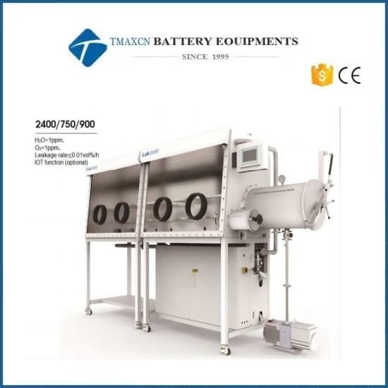 Double Station Single-Side Vacuum Glove Box With H2O & O2 Purification System