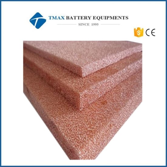 1-6 mm Thickness Copper Foam For Lithium battery and Capacitor