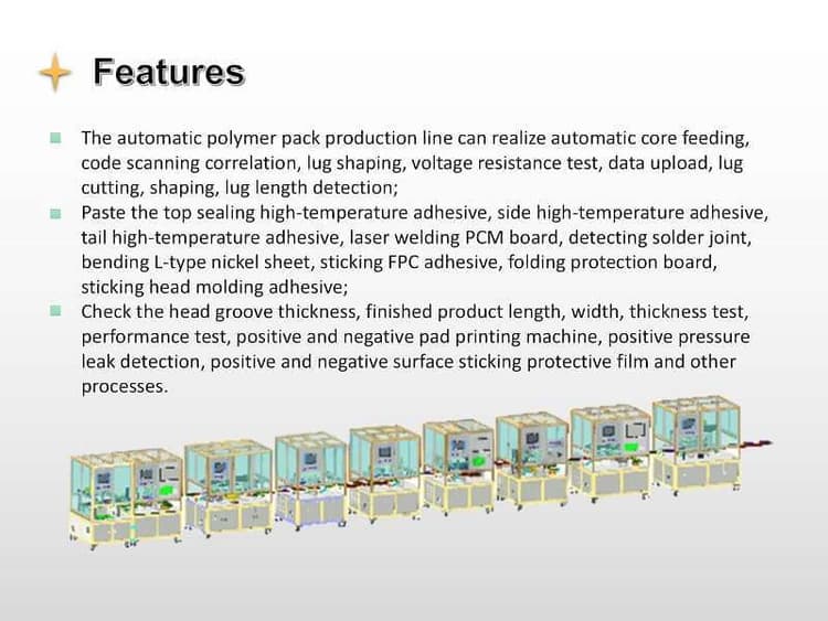 Polymer Battery Pack Assembling Line Polymer Battery Pack Assembling Line