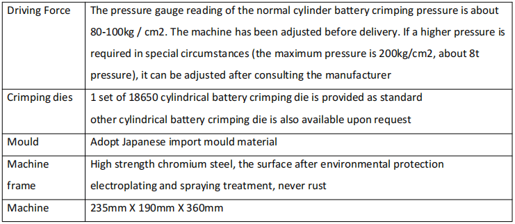 Hydraulic Crimping Machine for Cylindrical Cases