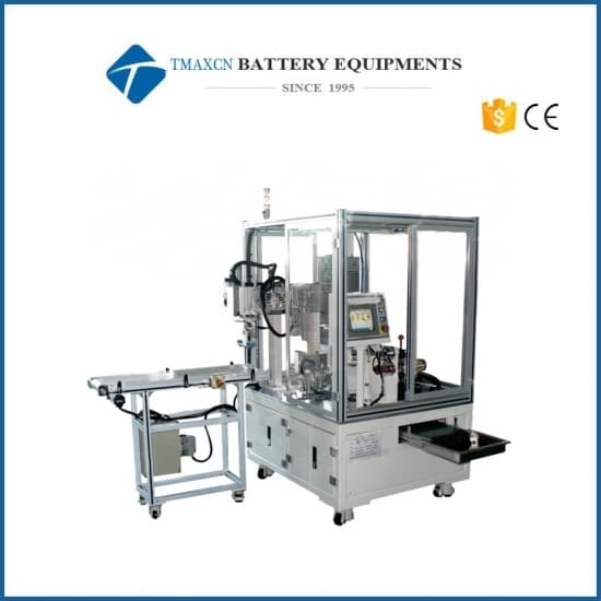 Large U type battery sticker sticking film machine