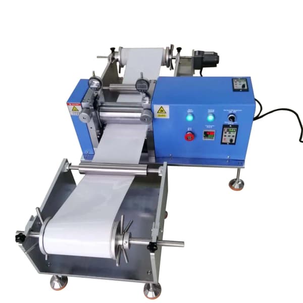Roll to Roll Pressure Controlled Rolling Press for Battery Electrodes with Feeding and Winding Devices