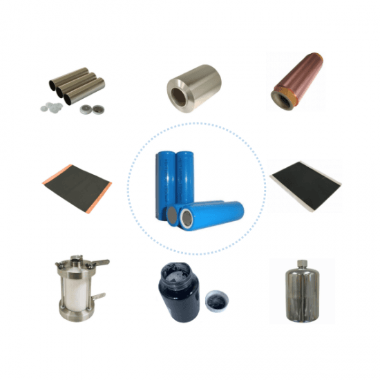 18650 26650 32650 21700 Cylindrical Battery Raw Materials For Battery Preparation